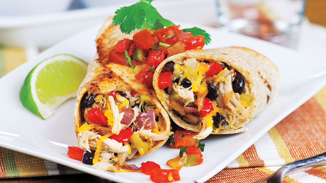 Chicken & Black Bean Burritos