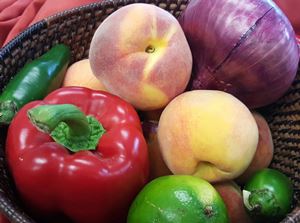 peaches and peppers