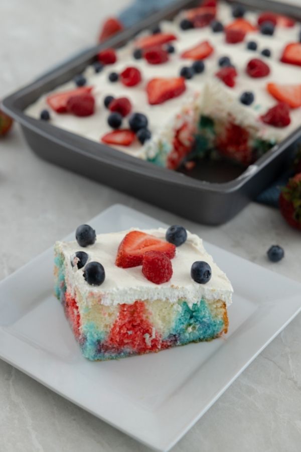 Patriotic Poke Cake Patriotic Poke Cake