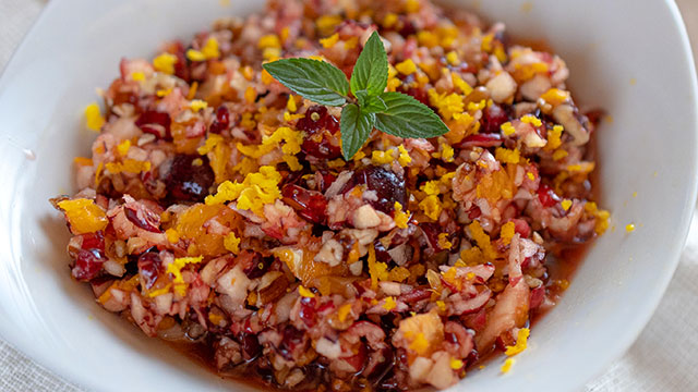 Fresh Cranberry Apple Orange Salad