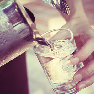 pouring water