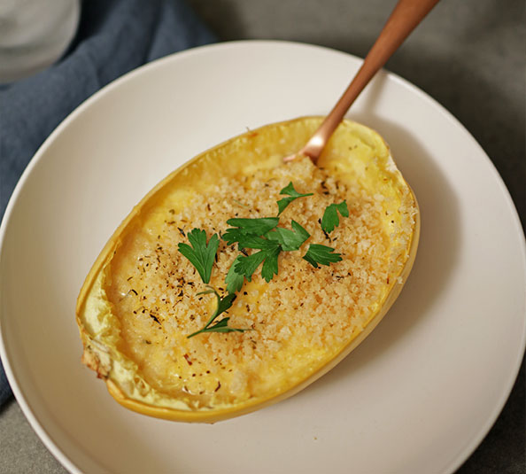 Twice Baked Spaghetti Squash & Cheese 