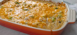 Broccoli, Rice, Cheese, and Chicken Casserole